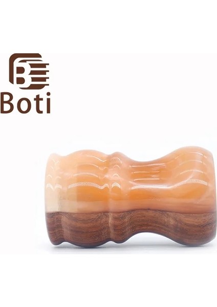 Pembe 24MM Boti Fırça-Pembe-Ahşap ve Kamkat Renkli-Ahşap Saplı Yüksek Kaliteli Reçine-Ahşap Saplı El Yapımı Sakal Şekillendirme Alet Seti Özel Boyut (Yurt Dışından)