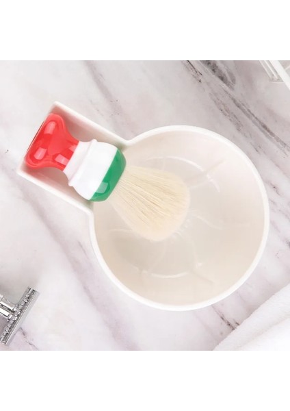 Yaqı Yüksek Kaliteli Beyaz Renkli Plastik Tıraş Kasesi Erkekler Için Tıraş Fırçası (Yurt Dışından)