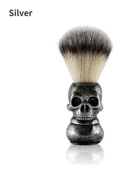 Gümüş Rıron High-End Erkek Yüz Bakımı Tıraş Fırçası Ahşap Saplı Sentetik Elyaf Sakal Temizleme Fırçası Tıraş Aracı (Yurt Dışından)