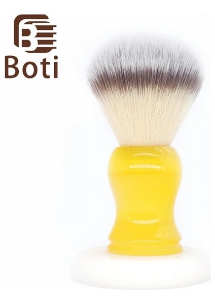 24MM Boti Sakal Fırçası-Limon Şekeri Saplı Pembe 3 Renk Ampul Şekli Sentetik Saç Düğüm Bütün Tıraş Fırçası Erkek Sakal Temizleme Seti (Yurt Dışından)