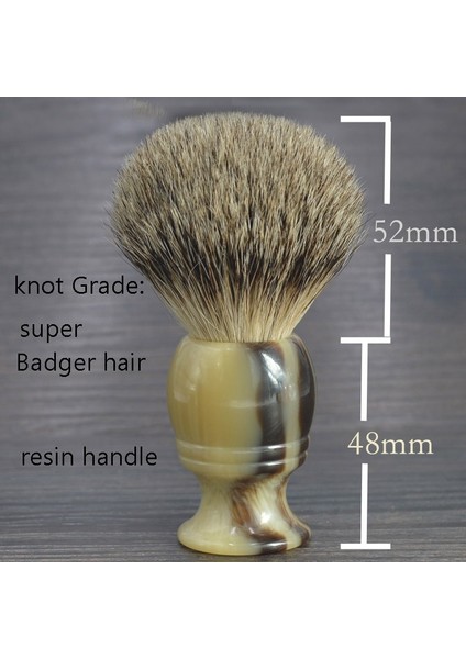 24MMKNOT Dscosmetic Süper Porsuk Saç Tıraş Fırçası Reçine Saplı ve Adam Tıraş Için Akrilik Tıraş Standı Tutucu (Yurt Dışından) modelleri