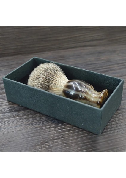 24MMKNOT Dscosmetic Süper Porsuk Saç Tıraş Fırçası Reçine Saplı ve Adam Tıraş Için Akrilik Tıraş Standı Tutucu (Yurt Dışından) indirimleri