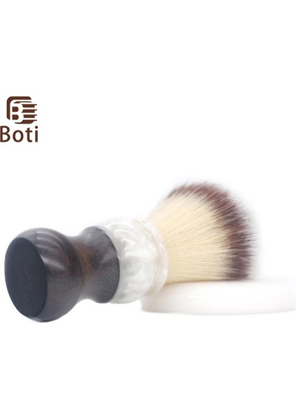25MM Boti Fırça-Pembe 3 Renk 4. Sentetik Saç Düğüm Güdük Saplı Bütün Fırça Erkek Sakal Aracı Ampul Tipi (Yurt Dışından)