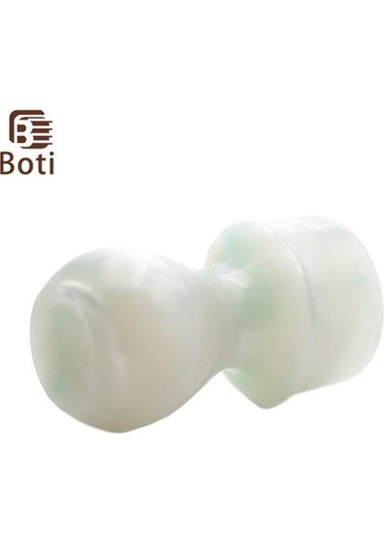 24MM Boti Fırça-Tıraş Fırçası Açık Yeşil Yeşim Reçine Kolu Erkek Sakal Bakım Araçları Seti Dökün Dikenli (Yurt Dışından)