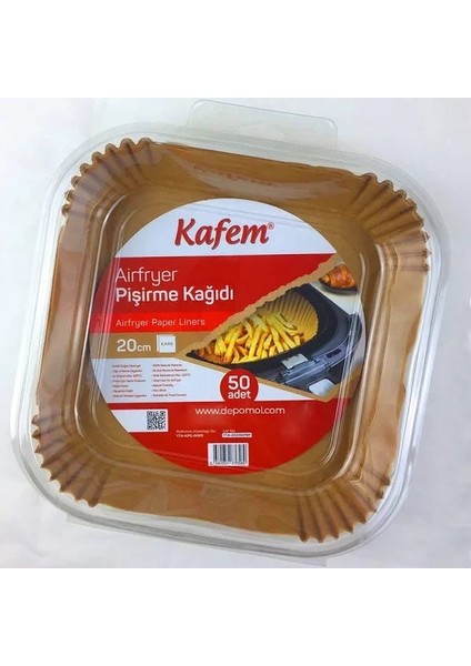 Airfrey Pişirme Kağıdı ( Kare ) Kafem 20 cm 50 Adt