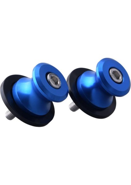 2'li Paket 6mm M6 Motosiklet Evrensel Makaralar Irıcılar Vida Standı Mavi (Yurt Dışından)
