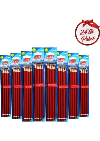 Kırmızı Kalem Seti 24 Paket