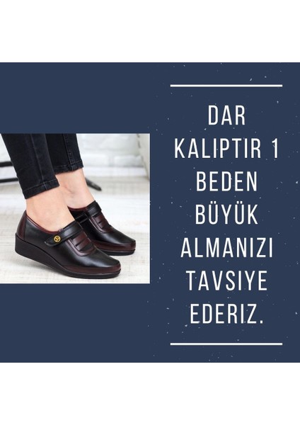 Kaof Shoes Kadın Bordo Ortopedik Anne Babet Ayakkabı Anne Ayakkabısı Kadın Günlük Ayakkabı Kadın Klasik Ayakkabı Anne Ayakkabı Ayzen