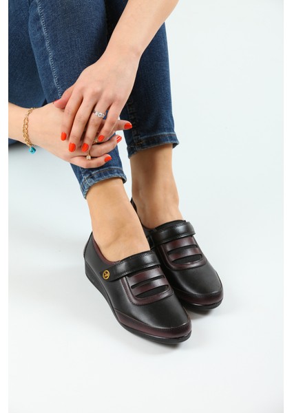 Kadın Bordo Ortopedik Anne Babet Ayakkabı Anne Ayakkabısı Kadın Günlük Ayakkabı Kadın Klasik Ayakkabı Anne Ayakkabı Ayzen modelleri