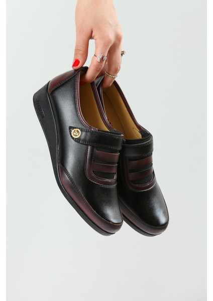 Kadın Bordo Ortopedik Anne Babet Ayakkabı Anne Ayakkabısı Kadın Günlük Ayakkabı Kadın Klasik Ayakkabı Anne Ayakkabı Ayzen fırsatları