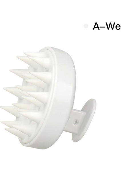 Tip A Beyaz Silikon Şampuan Saç Derisi Saç Masajı Kafa Vücut Saç Derisi Masaj Fırçası Tarak Saç Yıkama Tarağı Duş Fırçası Banyo Spa Masaj Fırçası (Yurt Dışından)