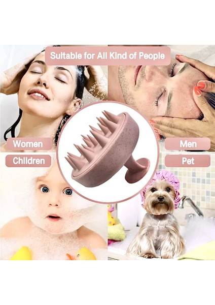 Tip A Mavi Silikon Şampuan Saç Derisi Saç Masajı Kafa Vücut Saç Derisi Masaj Fırçası Tarak Saç Yıkama Tarağı Duş Fırçası Banyo Spa Masaj Fırçası (Yurt Dışından)