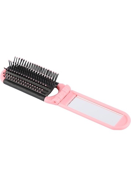 Pembe 1 Pc Profesyonel Seyahat Saç Tarak Taşınabilir Katlanır Saç Fırçası Ayna Kompakt Cep Boyutu Çanta Seyahat Tarak (Yurt Dışından)