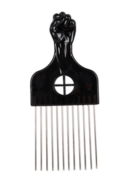 Tip 4 Siyah Metal Afro-Amerikan Seçim Saç Tarak Afro Saç Tarak Kuaförlük Şekillendirici Aracı Salon Kullanımı Geniş Diş Kıvırcık Saç Fırçası (Yurt Dışından)
