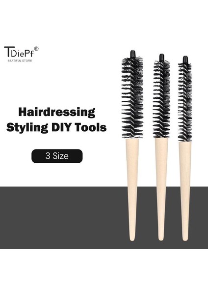Tip 14 Küçük Yuvarlak Saç Fırçası Pro Salon Alay Geri Saç Fırçaları Ahşap Ince Tarak Saç Fırçası Uzatma Kuaförlük Şekillendirici Dıy Aracı (Yurt Dışından)