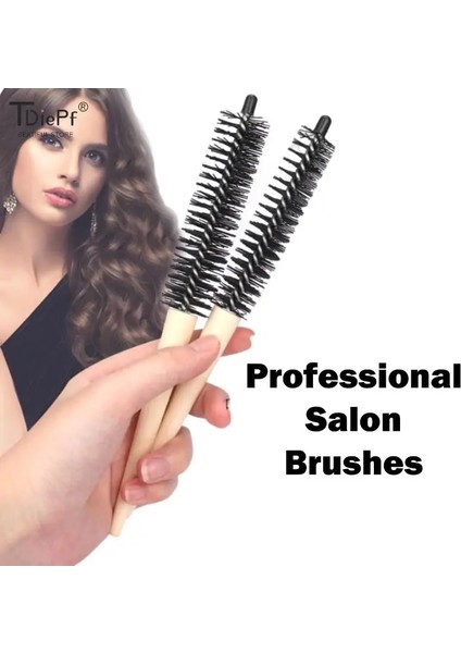 Tip 14 Küçük Yuvarlak Saç Fırçası Pro Salon Alay Geri Saç Fırçaları Ahşap Ince Tarak Saç Fırçası Uzatma Kuaförlük Şekillendirici Dıy Aracı (Yurt Dışından)