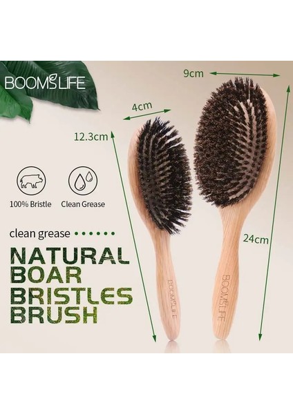 Küçük Boy Boomslıfe Domuzu Kıl Saç Fırçası Kadın Combs Saç Ahşap Hairbrush Detangle Düzleştirici Fırça Saç Tarak Berber Aksesuarları (Yurt Dışından) fırsatları