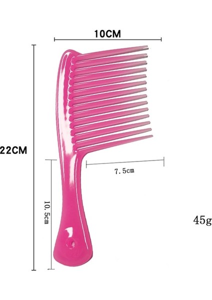 Pembe Erkekler Yağ Saç Tarak Geniş Sivri Sakal Fırçası Plastik Geniş Diş Klasik Fırça Büyük Dişler Saç Fırçası Kuaförlük Salon Şekillendirici Aracı (Yurt Dışından)
