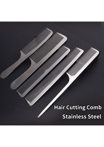 BXGS04 Yüksek Kaliteli Paslanmaz Çelik Gümüş Metal Berber Tarak Kuaförlük Salonu Saç Kesme Tarağı Erkekler ve Kadınlar Için (Yurt Dışından) fiyatları