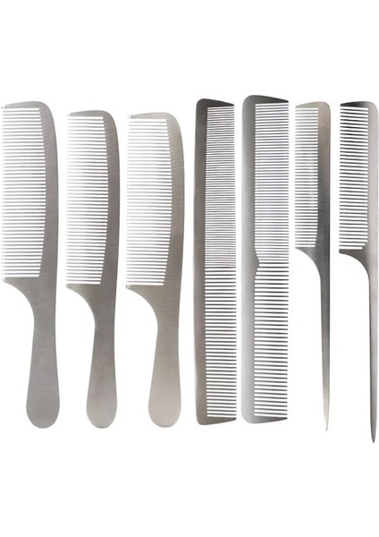 BXGS04 Yüksek Kaliteli Paslanmaz Çelik Gümüş Metal Berber Tarak Kuaförlük Salonu Saç Kesme Tarağı Erkekler ve Kadınlar Için (Yurt Dışından) indirimleri