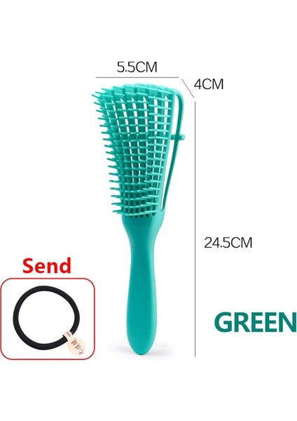 Yeşil Dolaşık Açıcı Kıvırcık Saç Fırçası Masaj Islak Saç Tarak Dolaşık Açıcı Saç Fırçası 2A Ila 4c Sapıkça Dalgalı/kıvırcık/saç Şekilli/ıslak/kuru/yağ/kalın Saç (Yurt Dışından)