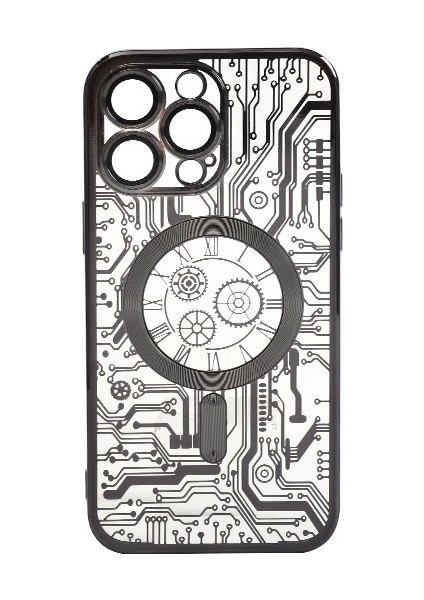 Apple 15 Cep Telefonu Kılıfı Manyetik Sızıntı Işareti Mekanik Saat Için Uygundur (Yurt Dışından)