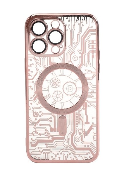 Apple 15 Cep Telefonu Kılıfı Manyetik Sızıntı Işareti Mekanik Saat Için Uygundur (Yurt Dışından)