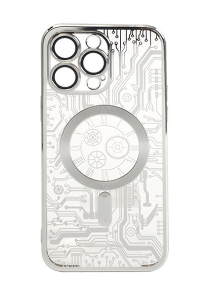 Apple 15 Cep Telefonu Kılıfı Manyetik Sızıntı Işareti Mekanik Saat Için Uygundur (Yurt Dışından)