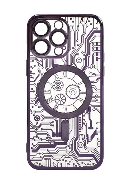 Apple 15 Cep Telefonu Kılıfı Manyetik Sızıntı Işareti Mekanik Saat Için Uygundur (Yurt Dışından)