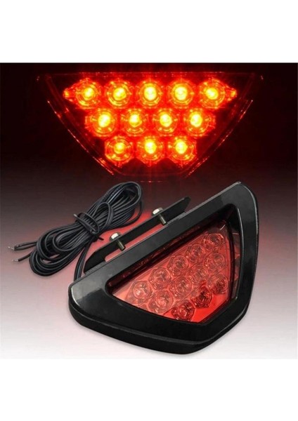 F1 Arka Stop Fren Çakar Lambası Araçlar ve Motosikletler Için Uygundur Üçgen Çakar
