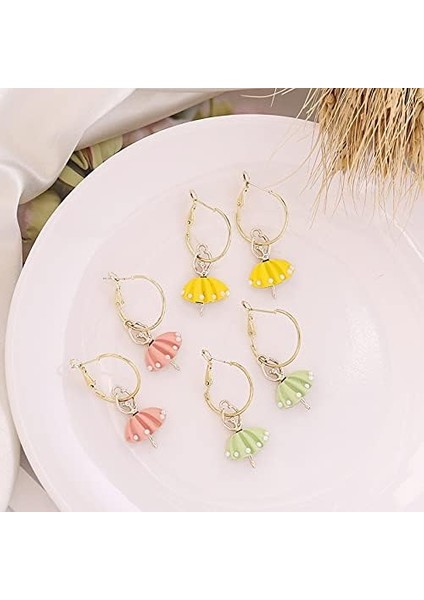 Küpeler Balerin Kolyeler Küpeler Kızlar Kızlar Bale Kolyeler Küpeler Charm Takı Hediyeler Süper Sevimli Pembe (Yurt Dışından) fırsatları