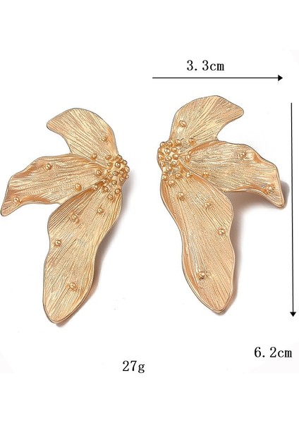 2 Parça Yaprak Küpe - Kadınlar Için Çiçek Küpe - Vintage Büyük Küpe - Kızlar Için Düzensiz Şekil Sallantılı Küpe Hediye - Açıklama Küpe (Yurt Dışından) fiyatları