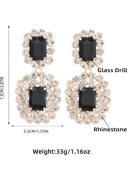 Gümüş Rhinestone Kristal Gelin Avize Uzun Püsküller Dangle Küpe Düğün Veya Parti Için (Yurt Dışından) fiyatları