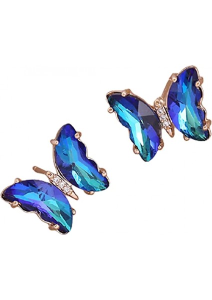 Kelebek Zarif Düğmeler Kelebek Küpeler Minimalist Takı Kadınlar Renk Değiştiren Düğmeler Doğum Günü Lacivert (Yurt Dışından) fiyatları