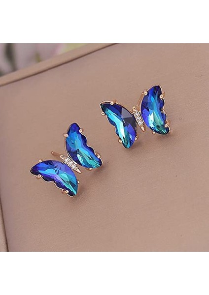 Kelebek Zarif Düğmeler Kelebek Küpeler Minimalist Takı Kadınlar Renk Değiştiren Düğmeler Doğum Günü Lacivert (Yurt Dışından) modelleri