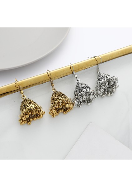 Hint Takı Vintage Çan Püskül Küpe Boho Antika Etnik Gümüş Altın Kaplama Damla Sallanan Küpe Kadınlar Için Pendientes (Yurt Dışından) fiyatları