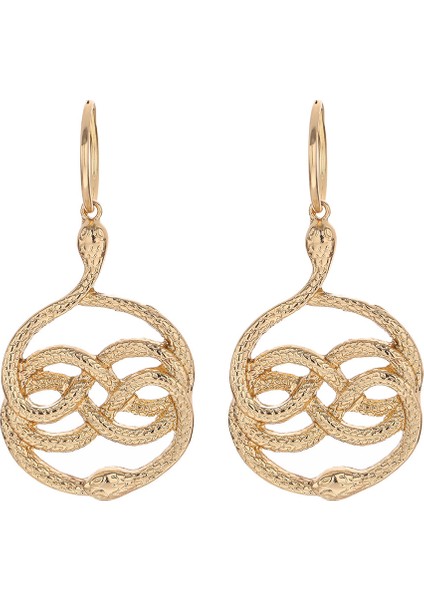 Adet Yılan Küpe Hoop Küpeler Punk Rhinestone Yılan Bırak Dangle Saplama Küpe Minimalist Kristal Uzun Yılan Küpe Kadınlar Için Genç Kız Takısı Hediye, Altın (Yurt Dışından)