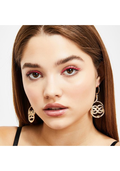 Adet Yılan Küpe Hoop Küpeler Punk Rhinestone Yılan Bırak Dangle Saplama Küpe Minimalist Kristal Uzun Yılan Küpe Kadınlar Için Genç Kız Takısı Hediye, Altın (Yurt Dışından)