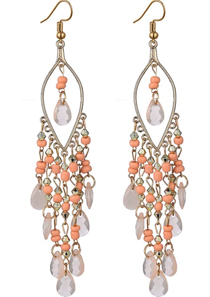 Bohemian Küpe Metal Küpe Içi Boş Küpe Retro Dangle Küpe Boho Hoop Küpe Kadın Kızlar Için (Yurt Dışından)