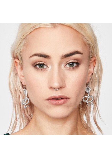 Adet Yılan Küpe Hoop Küpeler Punk Rhinestone Yılan Bırak Dangle Saplama Küpe Minimalist Kristal Uzun Yılan Küpe Kadınlar Için Genç Kız Takısı Hediye, Altın (Yurt Dışından)