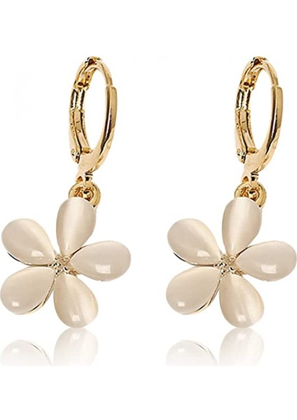 Altın Opal Çiçek Küpe Altın Kaplama Opal Çiçek Şirin Kulak Çivileri Opal Çiçek Takı Damla Küpeler Kültür, Eşler ve Anneleri Göndermek Için Uygun (Yurt Dışından)