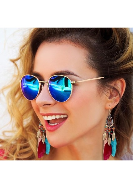Kadın Sahte Tüy Küpe Bohemian Saçak Püskül Uzun Damla Dangle Küpe Seti Dream Catcher Tasarım ile Kadın Kızlar Için (Yurt Dışından) modelleri
