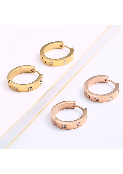 Avekı Altın Huggie Küpe 18 K Altın Kaplama Hoop Narin Kübik Zirkonya Küba Kalp Küpe Minimalist Kulak Takı Kadınlar Için Hediyeler (Yurt Dışından)