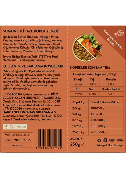Fresh Somon Etli x 6 (1,5 Kg) - Tüm Köpek Irkları için Uygundur fiyatları
