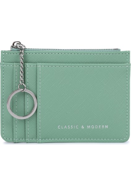 Çoklu Kart Yuvalı ve Kart Tutuculu Çapraz Desenli Kadın Bozuk Para Cüzdanı (Yurt Dışından)