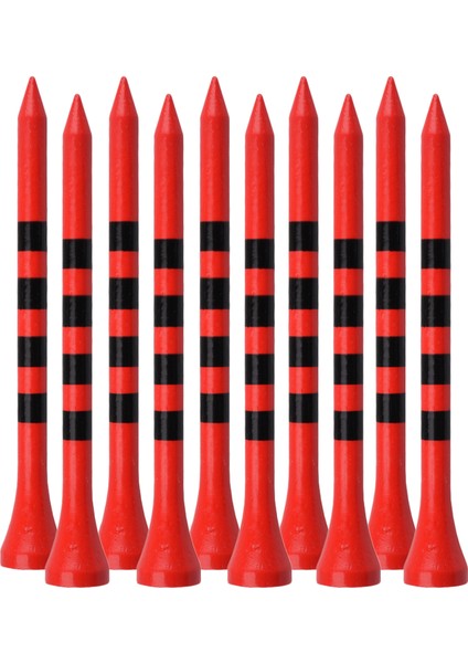 100 Paket Bambu Golf Topluğu Çeği Dayanıklı Yüksek 70MM Kırmızı (Yurt Dışından)