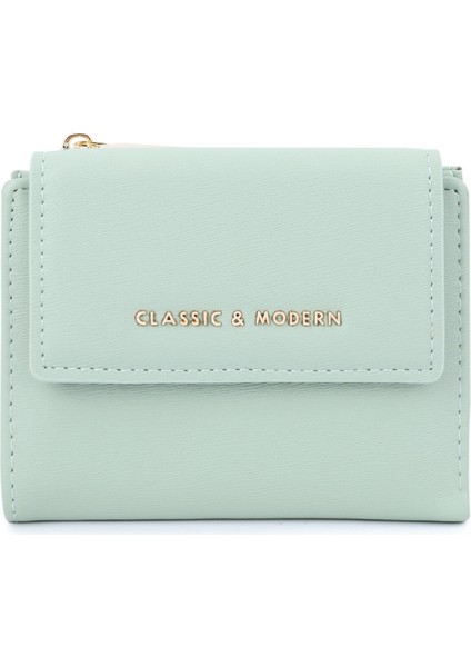 Basit Çoklu Kart Yuvası Düz Renkli Küçük Cüzdan (Yurt Dışından)