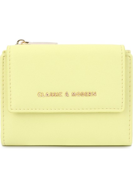 Basit Çoklu Kart Yuvası Düz Renkli Küçük Cüzdan (Yurt Dışından)