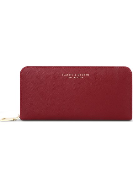 Kadın Basit Çapraz Desen Fermuarlı El Çantası (Yurt Dışından)