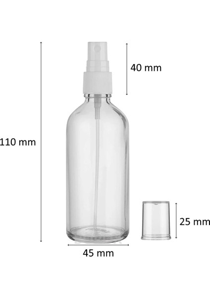 Cam Sprey Şişesi 100 mL - Spreyli Kolonya Şişe 100 cc - 100 Adetlik Toptan Set fiyatları
